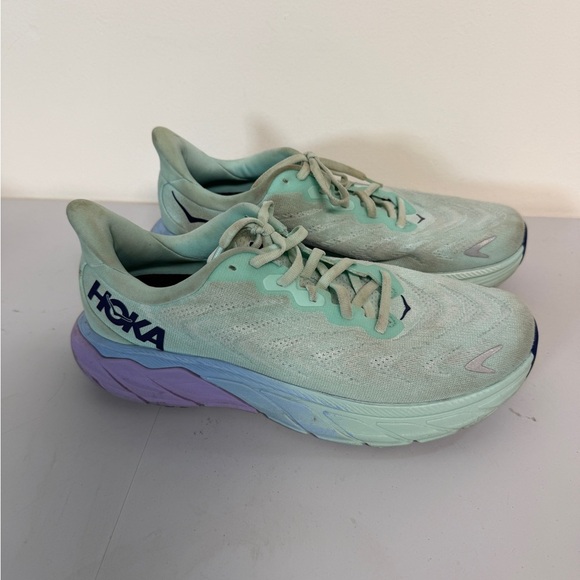 Size 11 - Hoka One One Arahi 6 Sunlit Ocean Lilac Mist - Picture 2 of 8